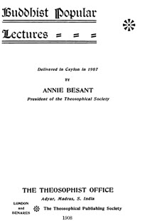 Buddhist Popular Lectures Delivered in Ceylon in 1907 - 10013265